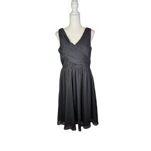 Women's Knee Length Sleeveless V-Neck Dress, Size 8 Grey Cocktail H & M
